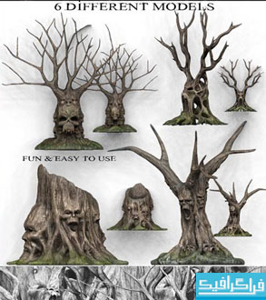 دانلود مدل سه بعدی درخت های ترسناک
