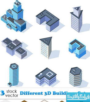 دانلود وکتور ساختمان های سه بعدی