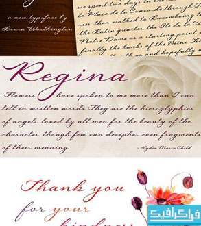 دانلود فونت انگلیسی دستخط Regina