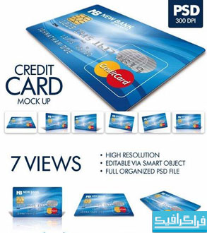 دانلود ماک آپ کارت اعتباری بانک - شماره 2