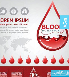 دانلود وکتور طرح های مفهومی اهدای خون