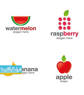 دانلود لوگو های میوه وکتور لایه باز - Fruit Logos