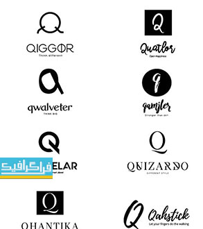دانلود لوگو های حرف Q - لایه باز فتوشاپ و وکتور