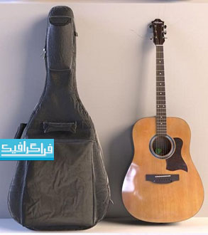 دانلود مدل سه بعدی گیتار با کیف