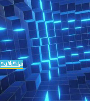 دانلود ویدیو فوتیج مکعب های 3 بعدی آبی