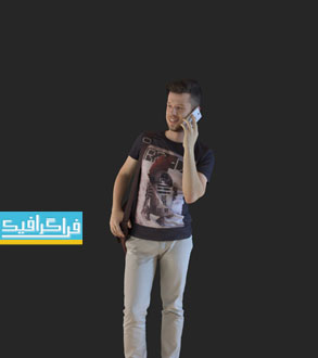 دانلود مدل سه بعدی مرد در حال صحبت با موبایل
