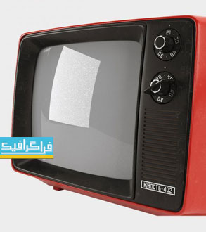 دانلود مدل 3 بعدی تلویزیون قدیمی قرمز