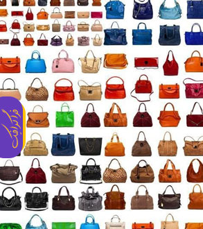 دانلود تصاویر استوک کیف های زنانه رنگارنگ