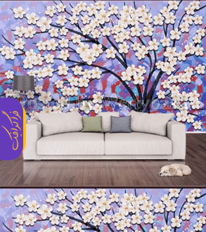 دانلود پوستر سه بعدی شکوفه های درخت