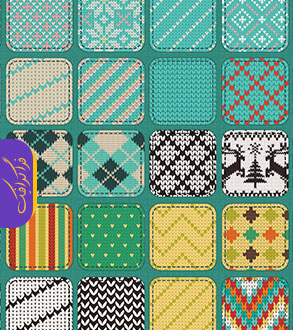 دانلود پترن های وکتور بافتنی Knitting Patterns - شماره 3