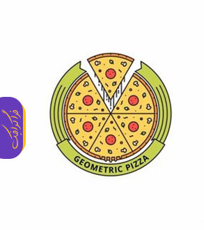 دانلود لوگو پیتزا چند ضلعی
