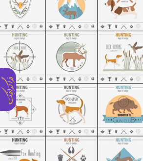 دانلود لوگو های شکار حیوانات - Hunting Logos
