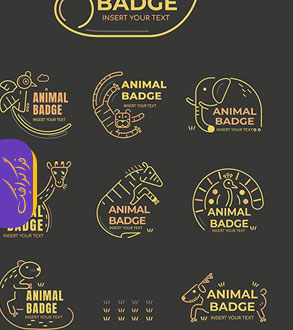 دانلود لوگو های حیوانات - طرح خطی
