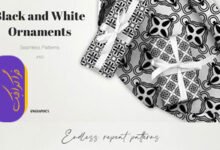 دانلود پترن های تزئینی سیاه و سفید - شماره 2