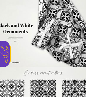دانلود پترن های تزئینی سیاه و سفید - شماره 2