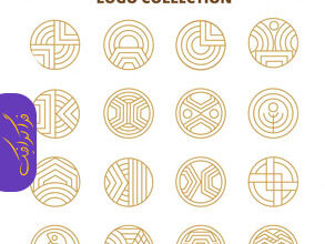 دانلود لوگو های هندسی خطی - Geometric Line Logos - شماره 2