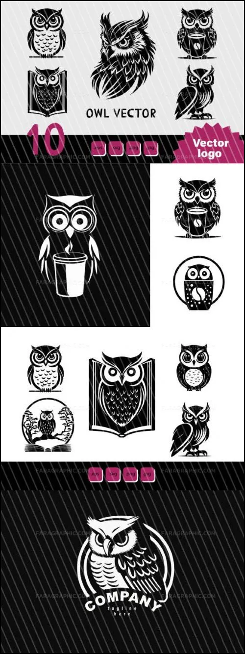 دانلود لوگو های جغد - Owl Logos