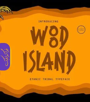 دانلود فونت انگلیسی کارتونی Wood Island