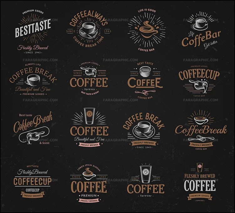 دانلود لوگو های فنجان قهوه - وکتور - شماره 9