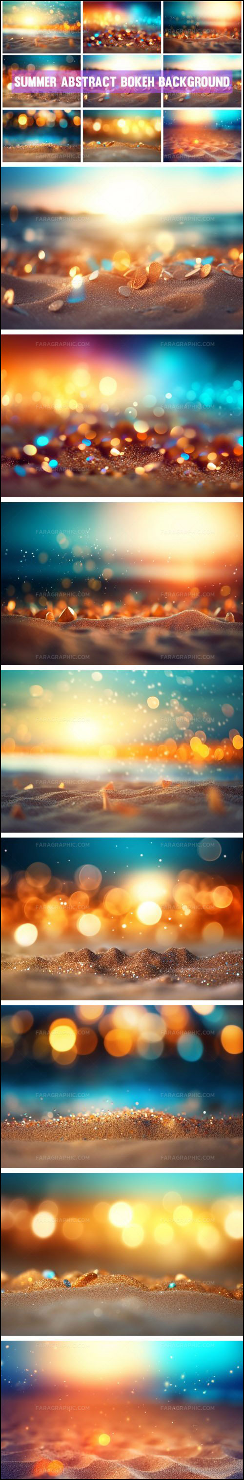 دانلود تصاویر استوک ساحل و نور بوکه