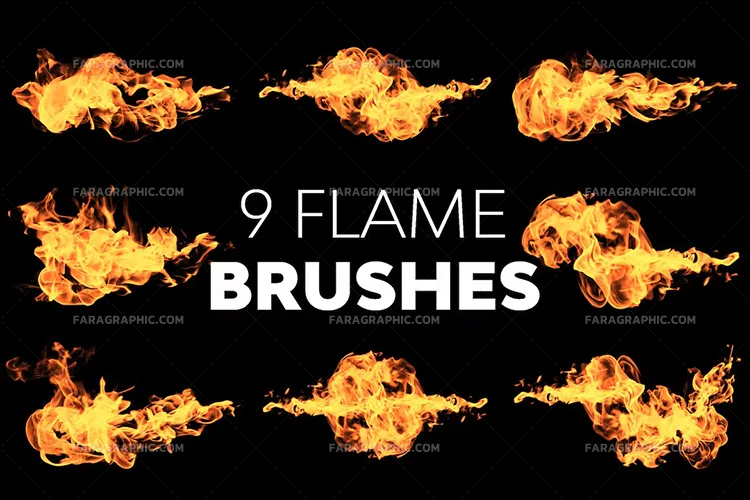دانلود براش های فتوشاپ شعله آتش - شماره 4