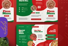 دانلود فایل لایه باز فتوشاپ رایگان منوی پیتزا